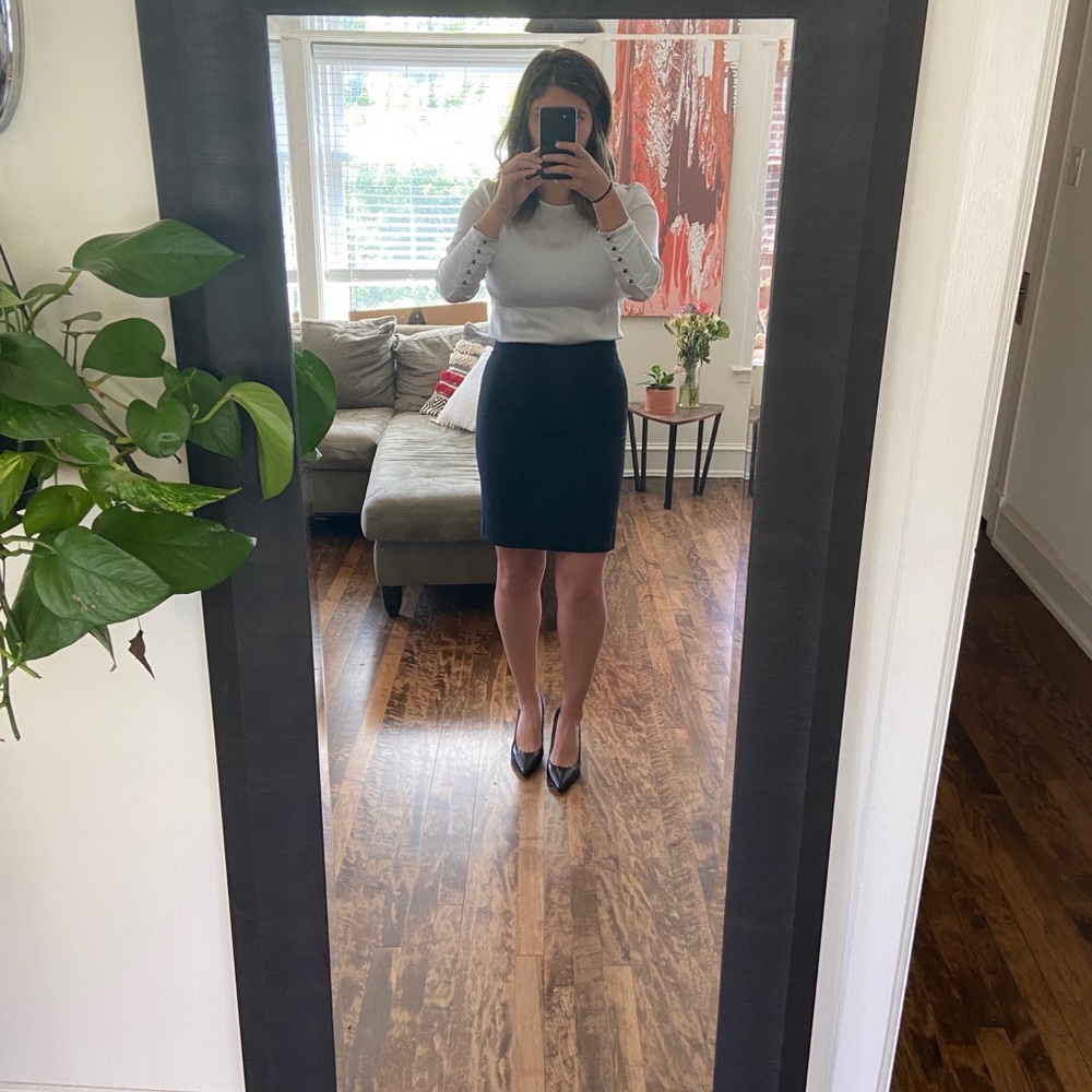 Jcrew size 4 classic black pencil skirt